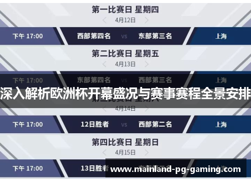 深入解析欧洲杯开幕盛况与赛事赛程全景安排